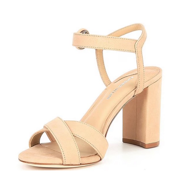 Antonio Melani Geena Nubuck Leather Ankle Strap Heels - Picture 11 of 12